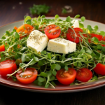 3 quick microgreen salads for lunch.